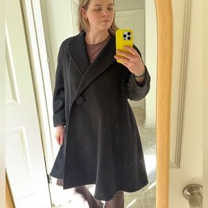 Women’s black pure wool coat - brand is YEOHLEE New York